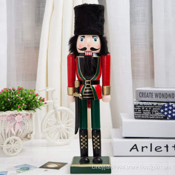 Small outdoor wooden soldier for Christmas home decoration